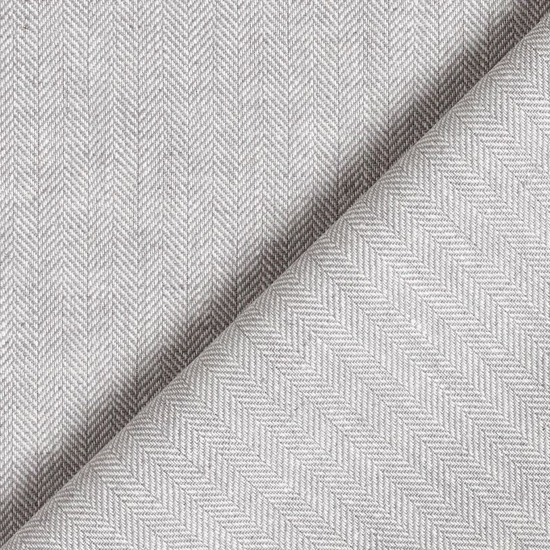 Mistura de linho e algodão Espinha de peixe – prateado,  image number 4