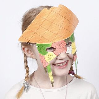 Kidsbox Máscara de cartão com pintura colorida, 