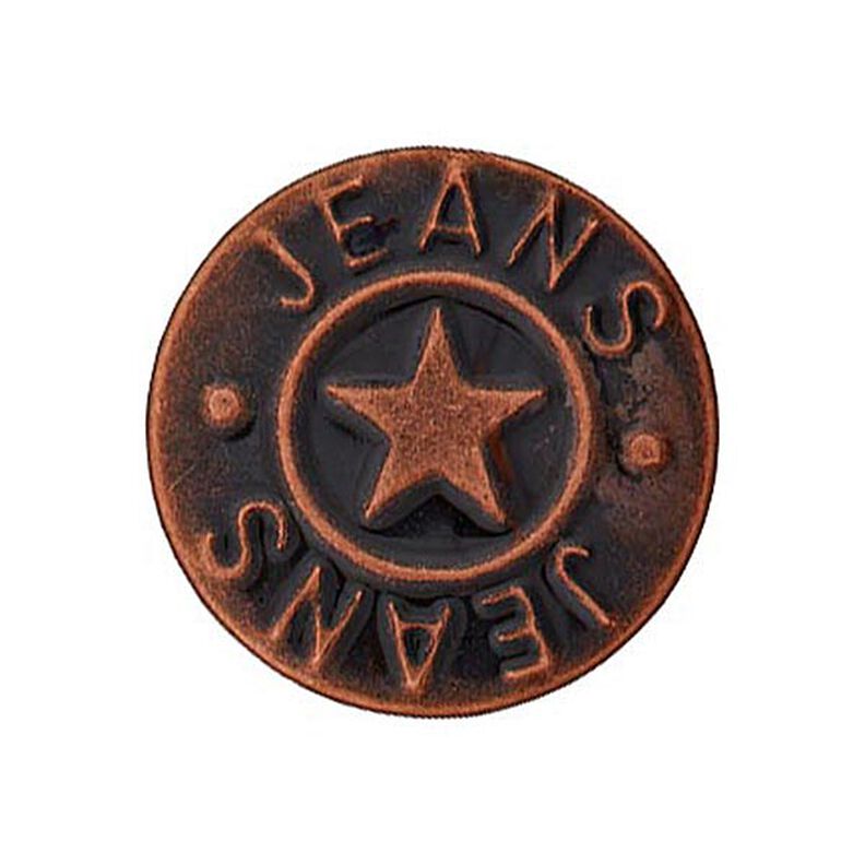 Botão para jeans Estrela – cobre,  image number 1