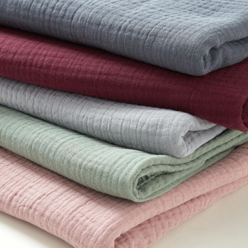 GOTS Musselina de algodão de três camadas – rosa-velho claro,  image number 6