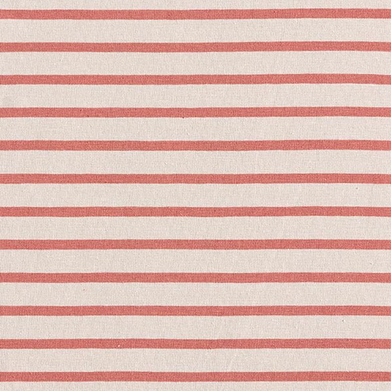 Jersey de algodão Riscas estreitas e largas – anémona/terracota,  image number 1