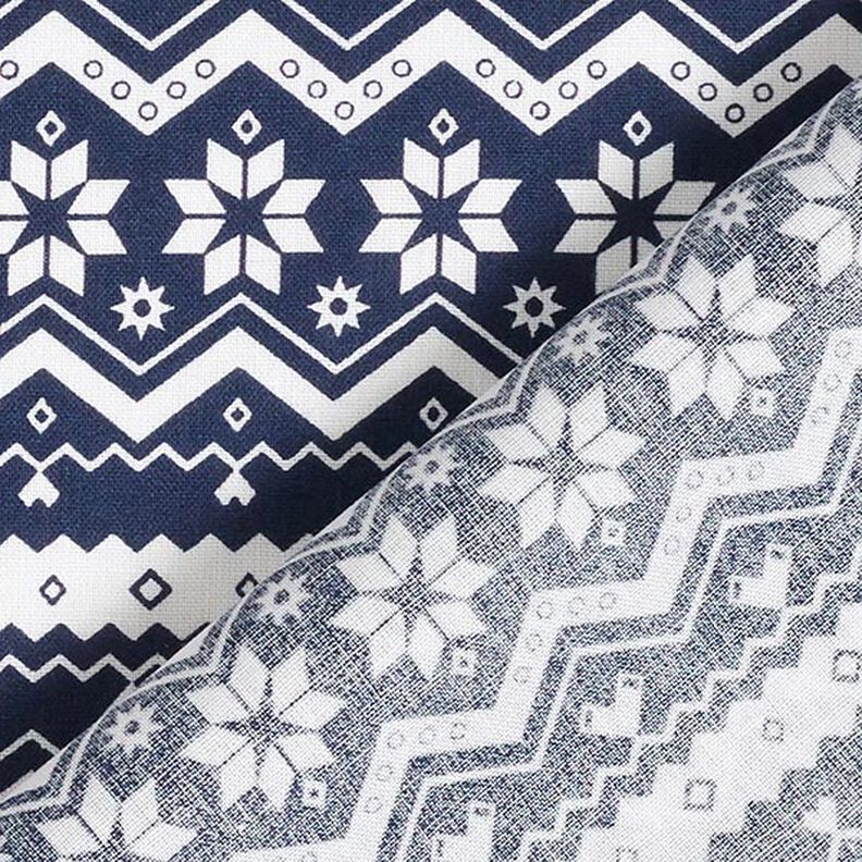 Tecido de algodão Popelina Padrão norueguês – azul-noite,  image number 4