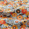 Tecido de algodão Cretone Flores multicor – jeans azul claro/laranja,  thumbnail number 2
