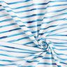 Jersey de algodão Riscas largas em aguarela Impressão Digital – marfim/azul,  thumbnail number 3