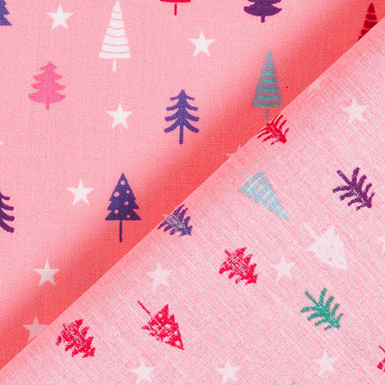 Tecido de algodão Popelina Pinheiros mini – pink/branco,  image number 4