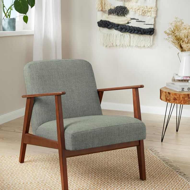 Tecido para estofos Sarja cruzada grossa Bjorn – verde amarelado,  image number 5