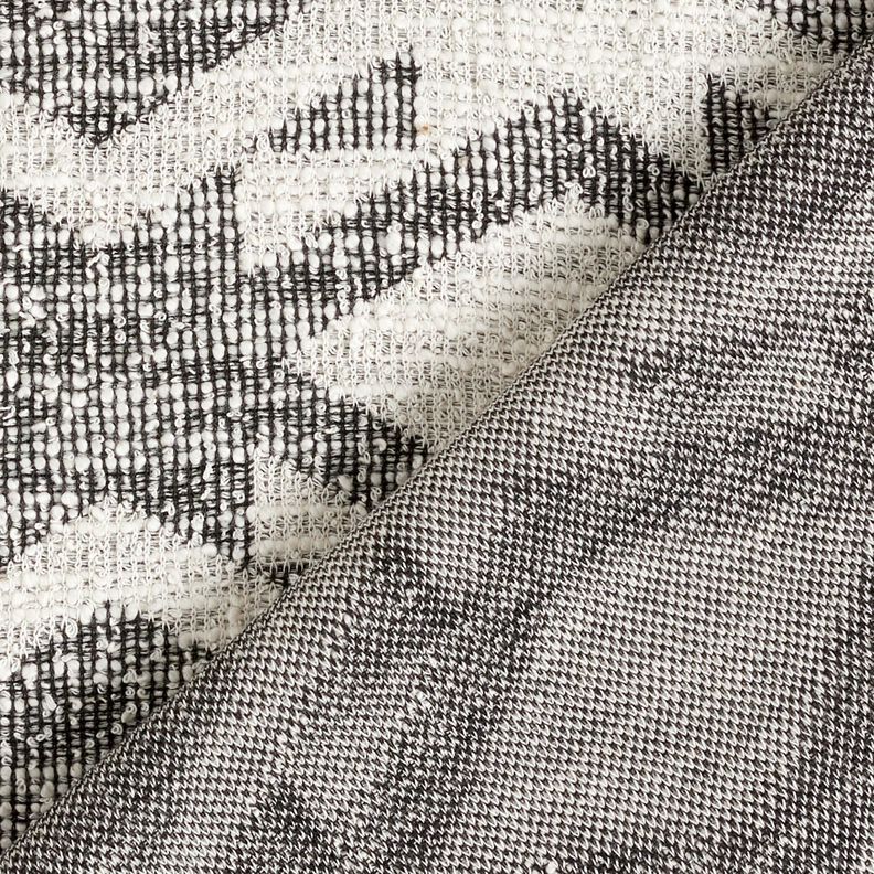 Malha boucl&eacute; chevron &ndash; preto/branco,  image number 5