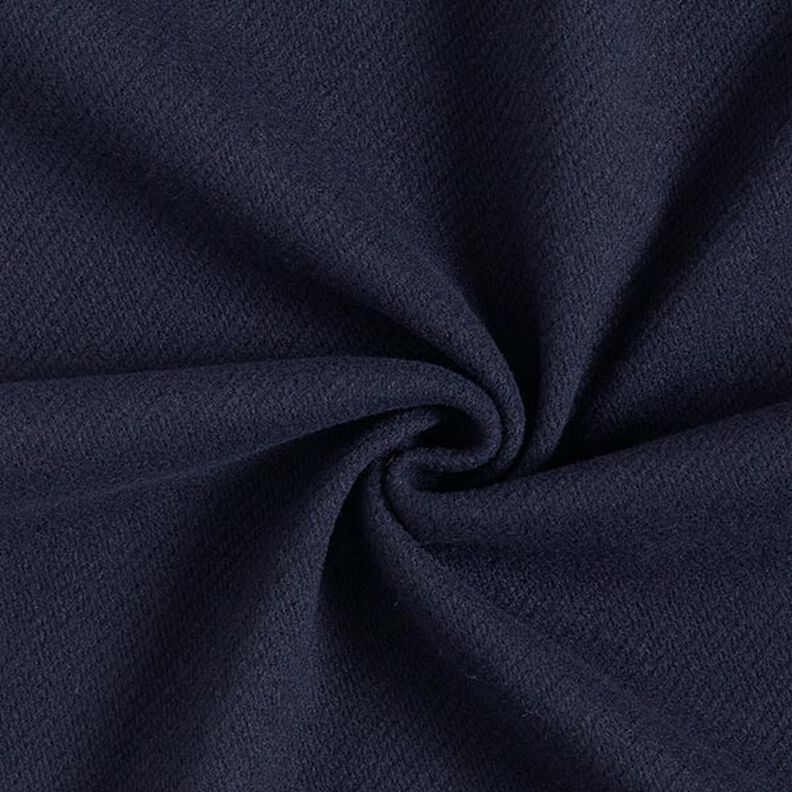Tecido para sobretudos Mistura de lã Liso – azul-noite,  image number 1