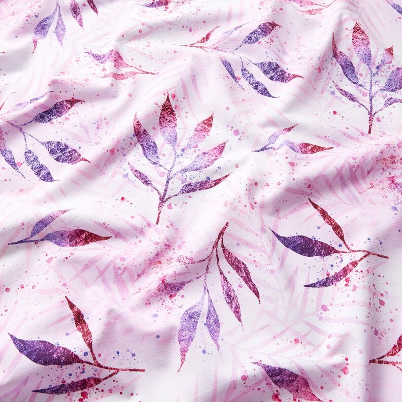 Jersey de algodão Magia das folhas | Glitzerpüppi – rosé,  image number 1