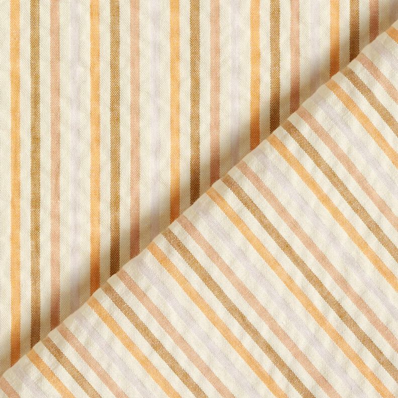 Anarruga Algodão Mistura de riscas – damasco/branco sujo,  image number 4