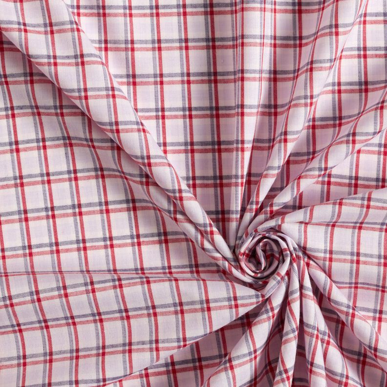 Tecido para camisas Xadrez misturado &ndash; branco/azul-marinho,  image number 3