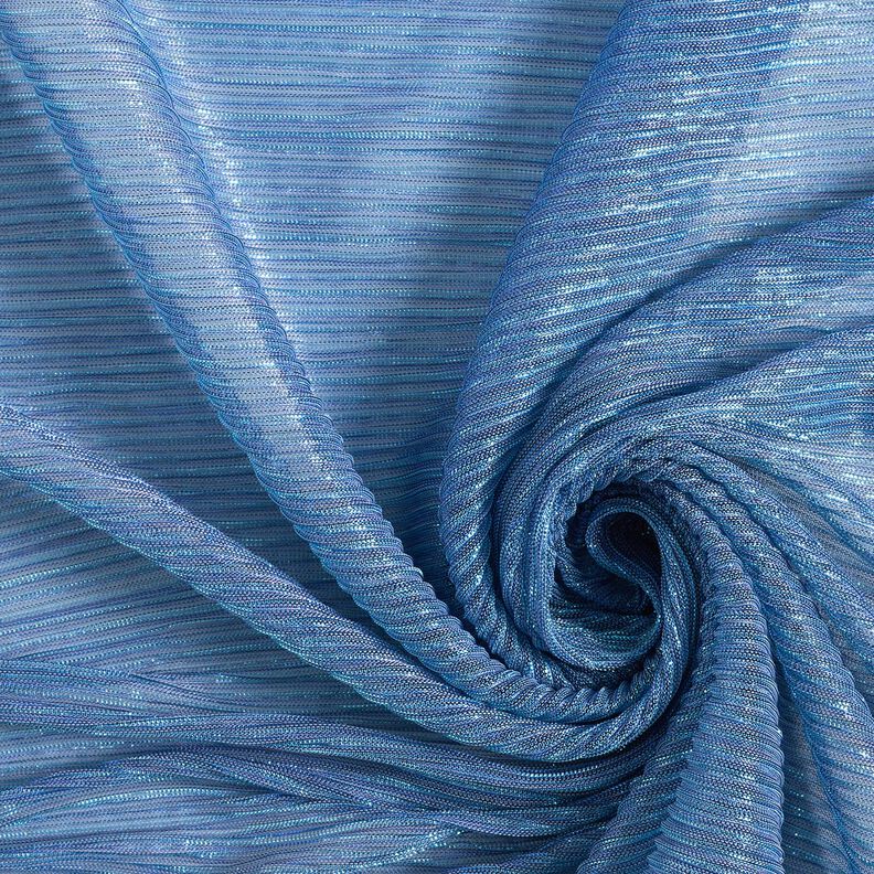 Plissado transparente Riscas brilho – azul,  image number 3