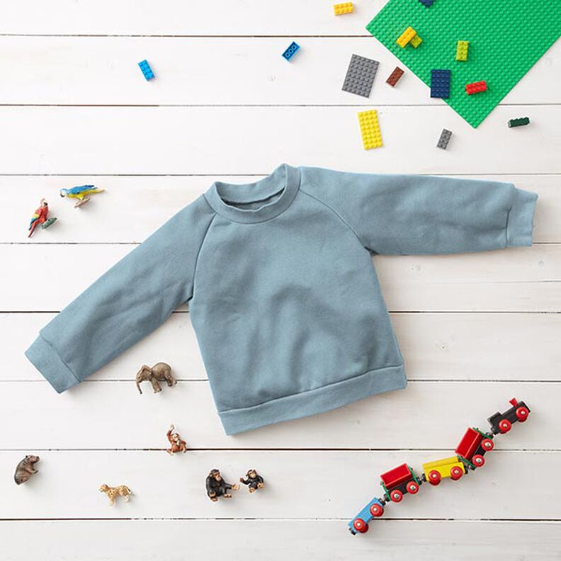 GOTS French Terry Sweat de verão | Tula – azul-pomba,  image number 7