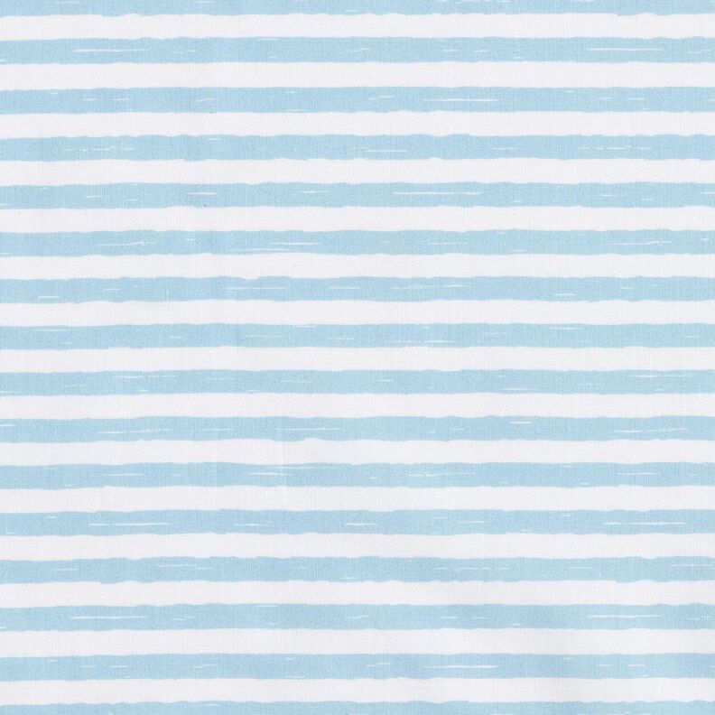 Tecido de algodão Cretone Riscas casuais – azul claro/branco,  image number 1