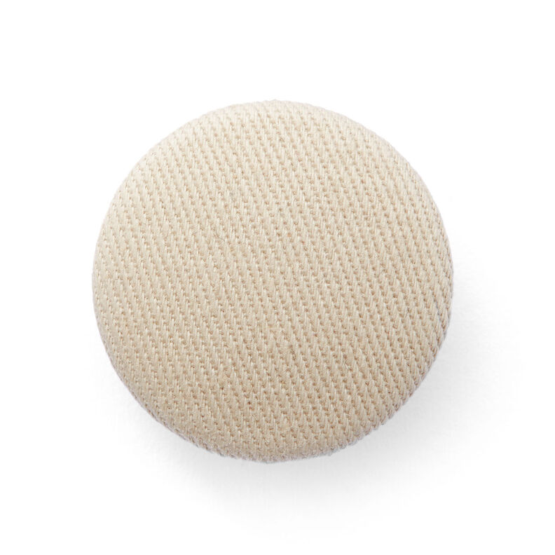 Botão forrado, Sarja de algodão – bege,  image number 1