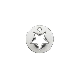 Elemento decorativo Estrela [ Ø 12 mm ] – prateado metálica, 