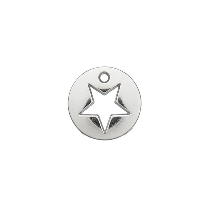 Elemento decorativo Estrela [ Ø 12 mm ] – prateado metálica,  image number 1