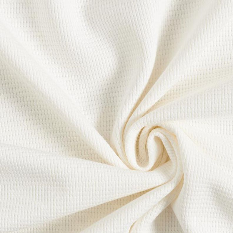 Jersey mini favos de algodão lisa – branco,  image number 1