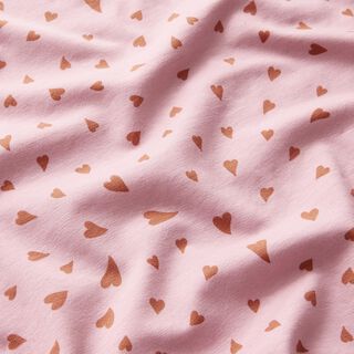 Jersey de algodão Corações em espiral – rosa-velho claro, 
