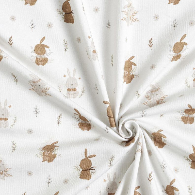 Jersey de algodão Coelhos giros Impressão Digital – marfim,  image number 3