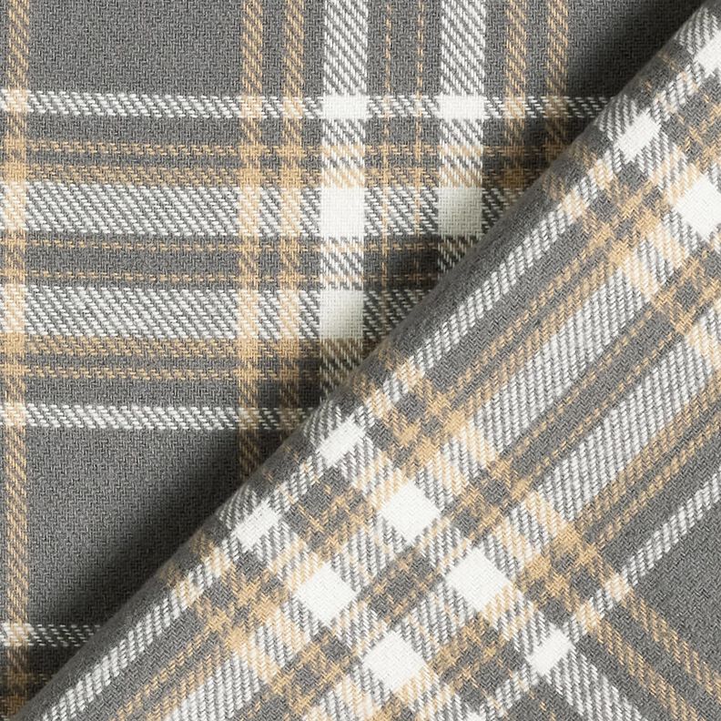 Flanela de algodão Xadrez – cinzento/branco,  image number 4