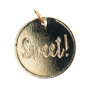 Pingente Sweet [Ø17 mm] | Rico Design – dourado metálica, 