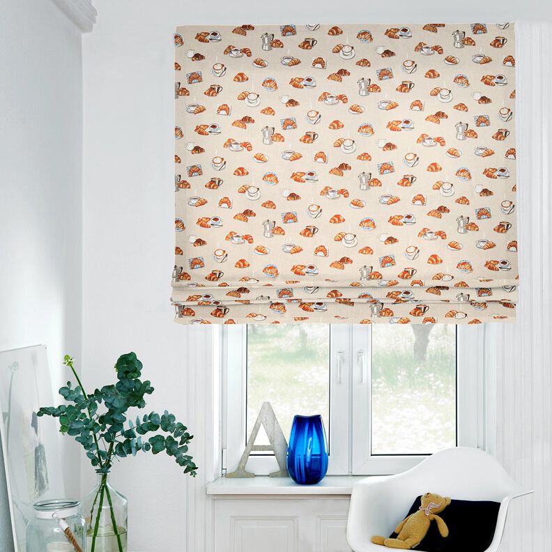 Tecido para decoração Meio linho Panamá Croissants frescos – castanho claro/natural,  image number 5