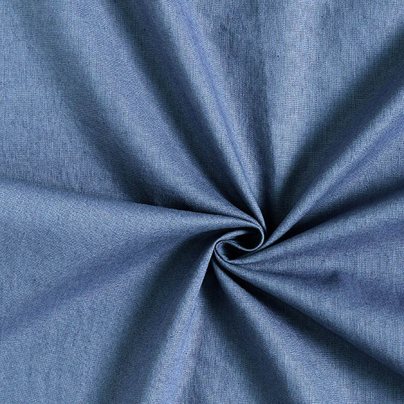 Mistura de linho e algodão Liso – azul aço,  image number 1