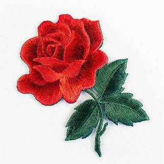 Aplicação Rosa [ 7 x 7 cm ] – vermelho/verde, 