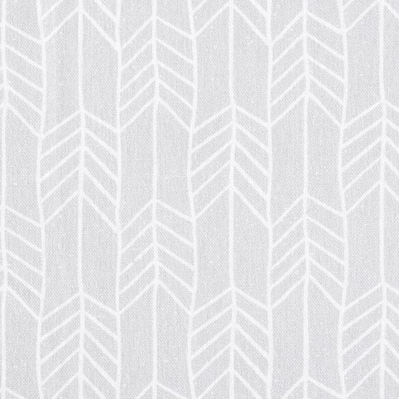 Tecido para decoração Meio linho Panamá Padrão de setas – cinzento claro,  image number 1