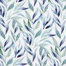 Musselina/ Tecido plissado duplo Folhas em aguarela Impressão Digital – branco sujo,  thumbnail number 1