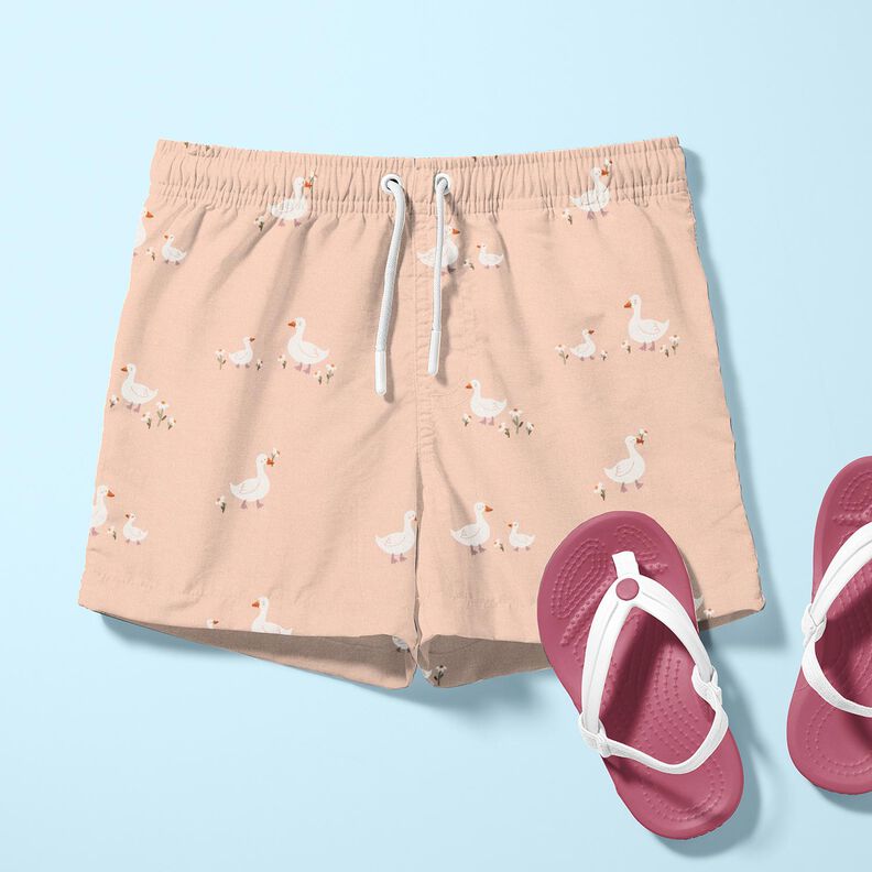 Jersey de algod&atilde;o Gansos e flores &ndash; ros&eacute;,  image number 6