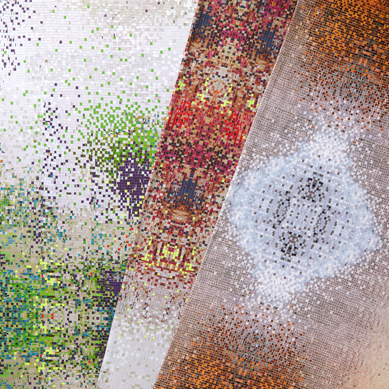 GOTS Jersey de algodão Mosaico disperso | TCC x LOOKS by Wolfgang Joop – vermelho/bege escuro,  image number 7