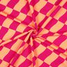 Softsweat Xadrez ondulado | Poppy Fabrics – rosa intenso/laranja-pêssego,  thumbnail number 3