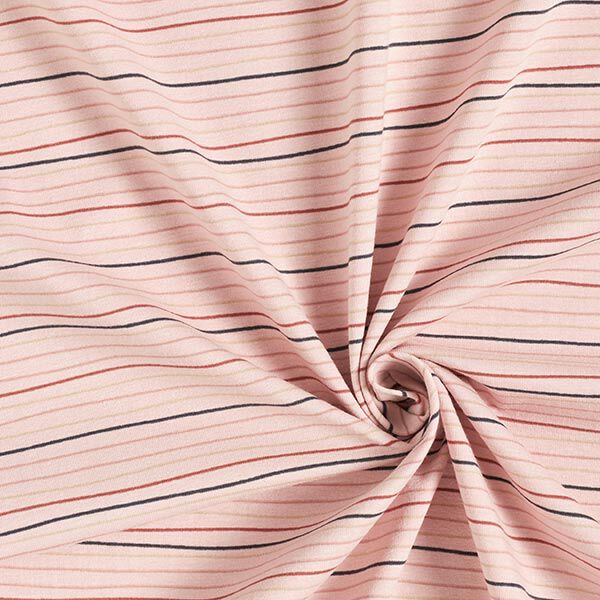 Jersey de algodão Riscas irregulares  – rosa,  image number 3