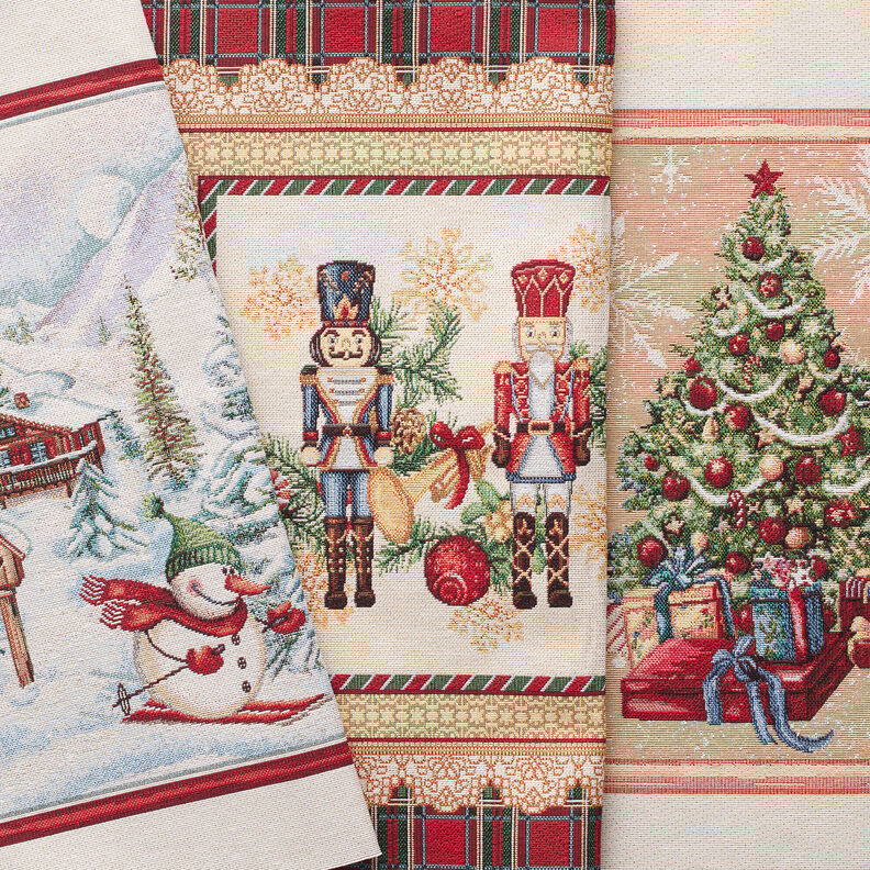 Painel decorativo Gobelina Boneco de neve – carmin/bege claro,  image number 5