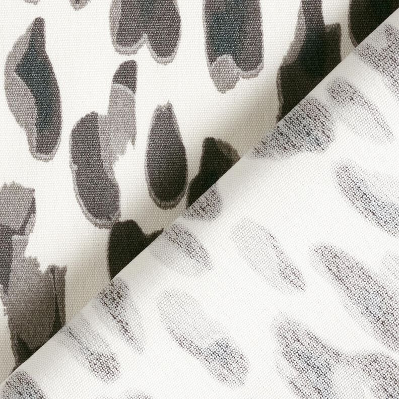 Tecido para exteriores Lona Bolinhas grandes – marfim/cinzento,  image number 4