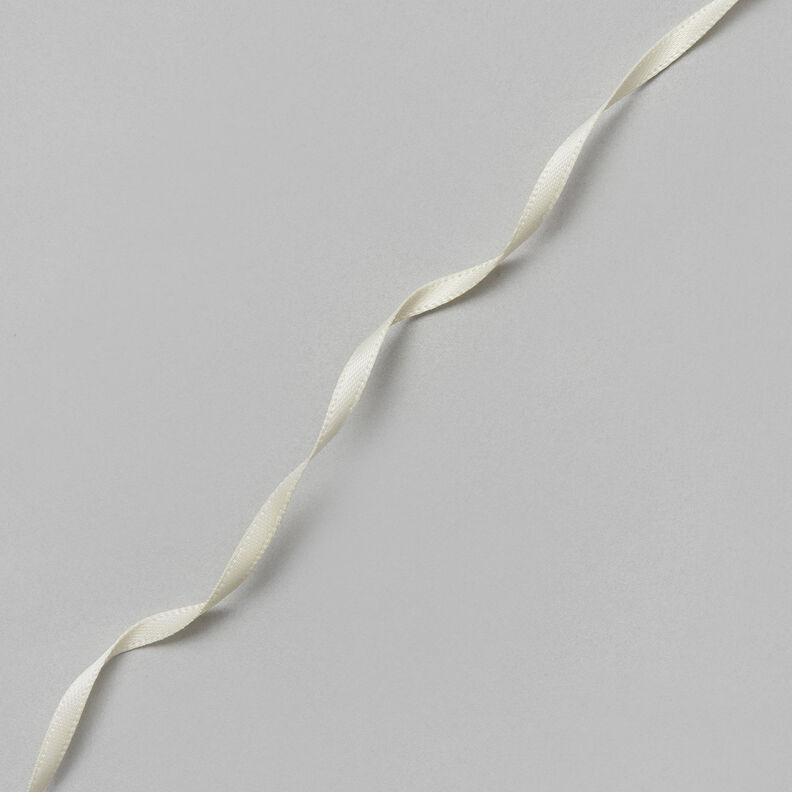 Fita de cetim [3 mm] – branco sujo,  image number 2