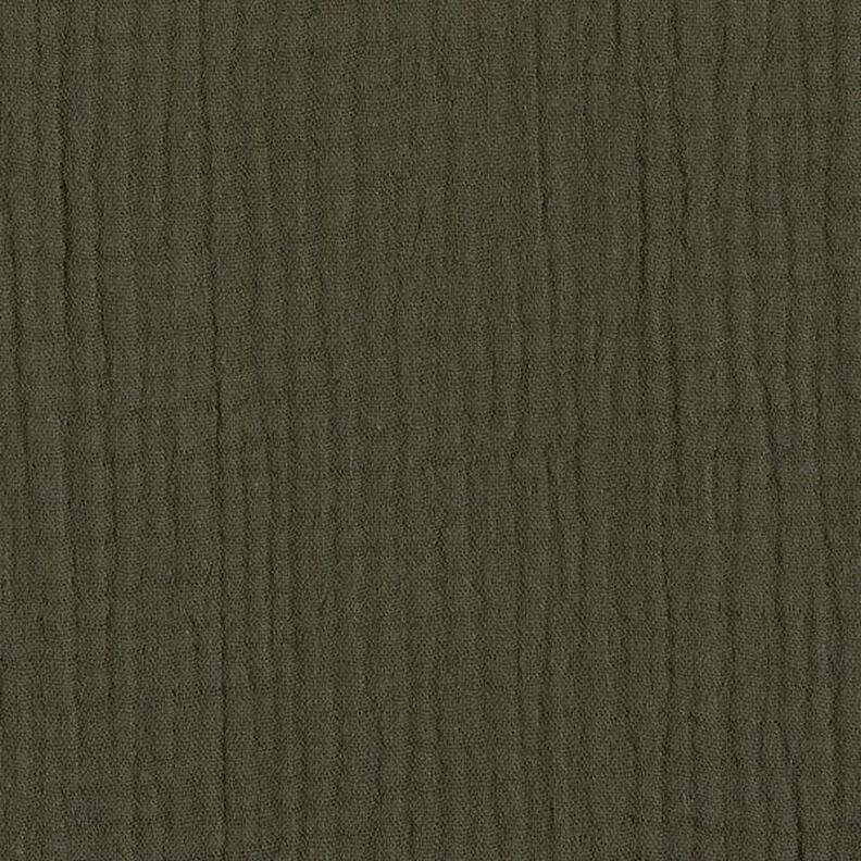 GOTS Musselina de algodão de três camadas – oliva,  image number 4