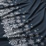 French Terry Sweat de verão Flores de gelo Tecido com orla | Glitzerpüppi – azul-noite/branco,  thumbnail number 2