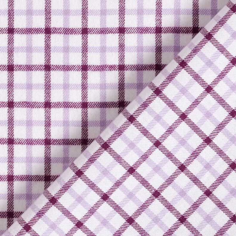 Flanela de algodão Xadrez – branco/lavanda,  image number 3