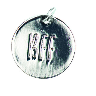 Pingente BFF [Ø17 mm] | Rico Design – prateado metálica, 