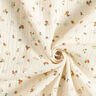 Musselina/ Tecido plissado duplo Flores e ouriços – branco sujo,  thumbnail number 3
