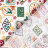 Tecido de algodão Popelina Imagens de Natal – branco/carmin,  thumbnail number 4