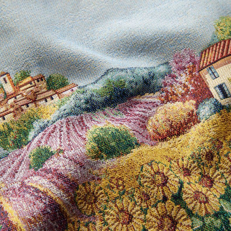 Painel decorativo Gobelina Paisagem florida – carmin/bege claro,  image number 2