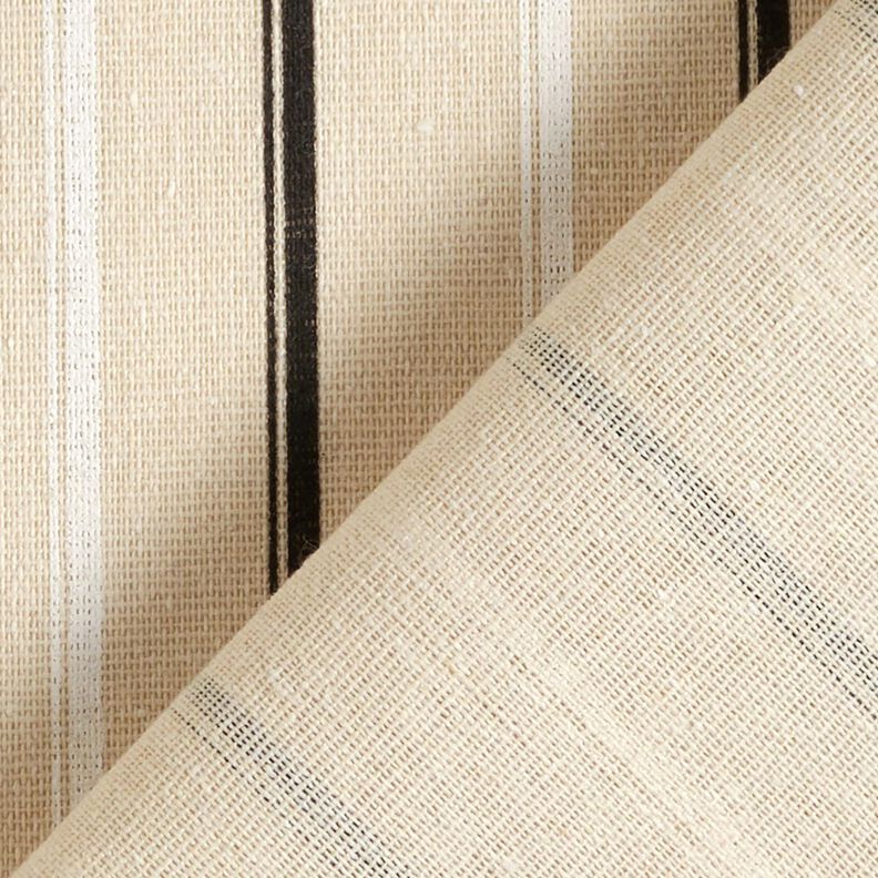 Mix de linho Riscas – amêndoa/preto,  image number 4