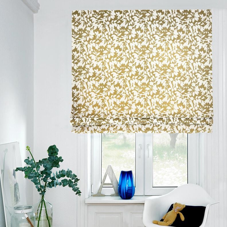 Tecido para decora&ccedil;&atilde;o Panam&aacute; Sombra de folha &ndash; creme/oliva claro,  image number 5