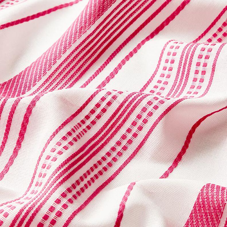 Tecido de algodão Riscas bordadas – branco sujo/pink,  image number 2