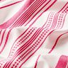 Tecido de algodão Riscas bordadas – branco sujo/pink,  thumbnail number 2