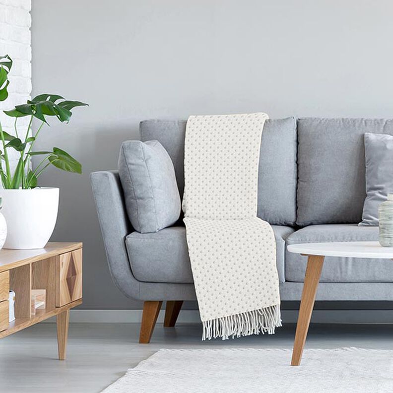 Tecido polar fofinho pintas gravadas – branco sujo,  image number 5